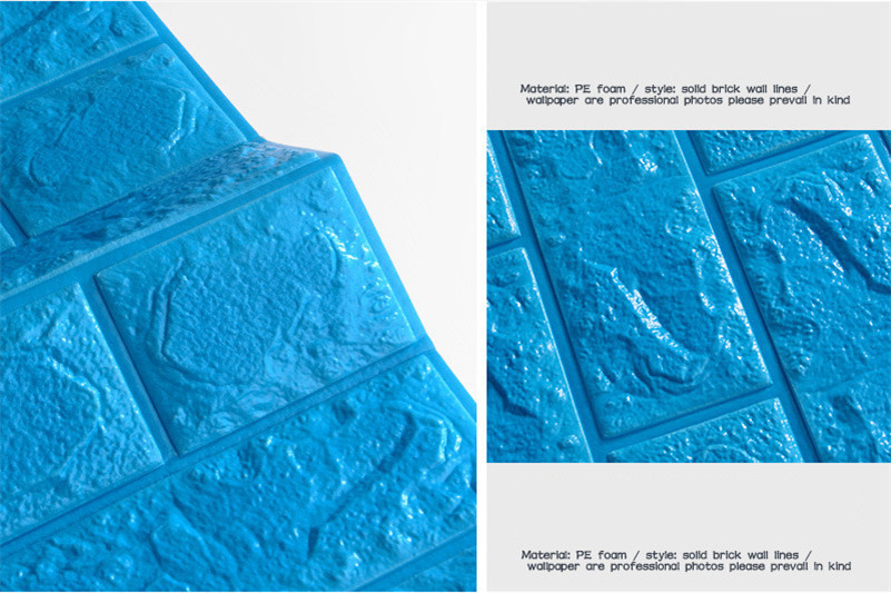 Голубые стикеры стены пены цвета EN71 3D пенятся панели 770×700mm