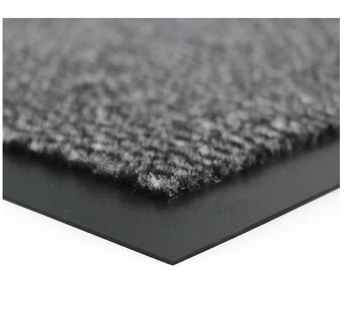 Европы Vyna-Plush Doormat 7h x 600w x 900d мм черно-серое
