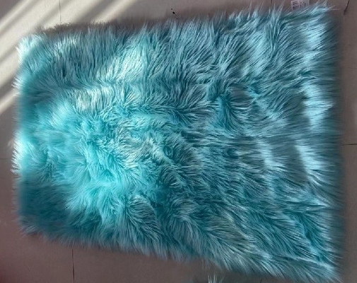 Светлый - голубой супер мягкий половик меха Faux плюша половиков зоны полиэстера 90x150cm